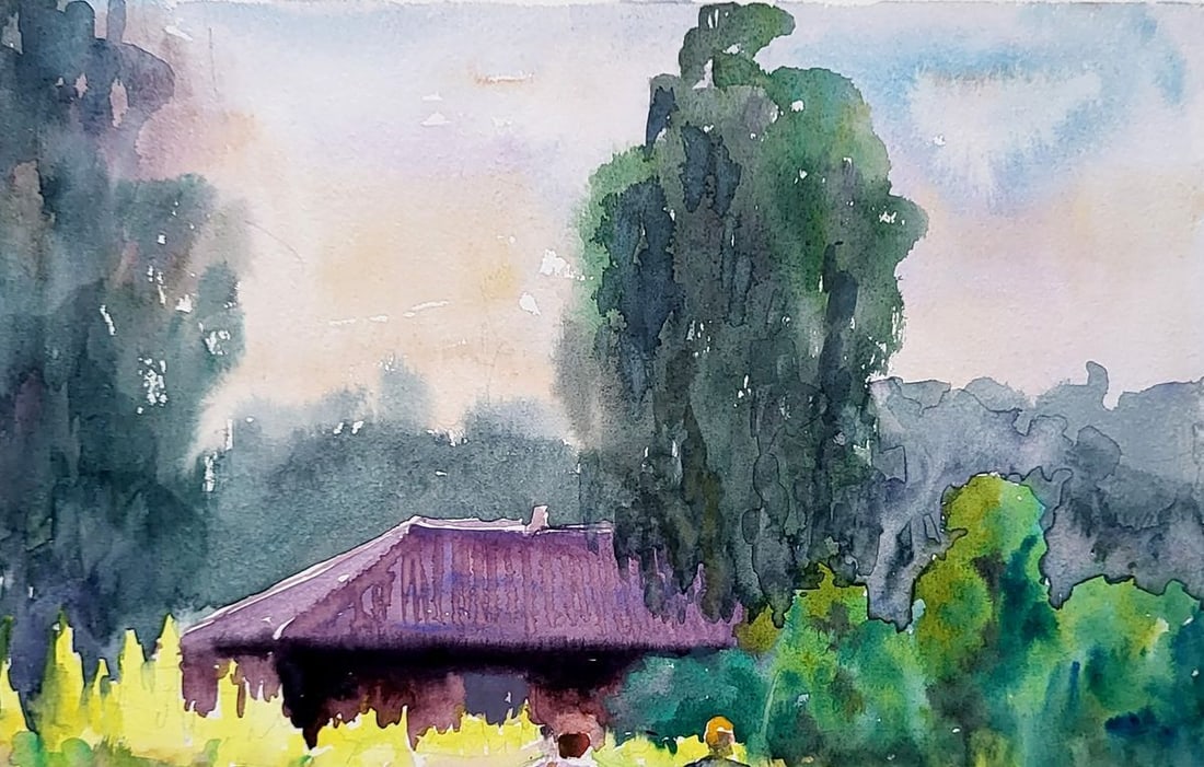 Watercolor painting After plein air Serdyuk Boris Petrovich - 3
