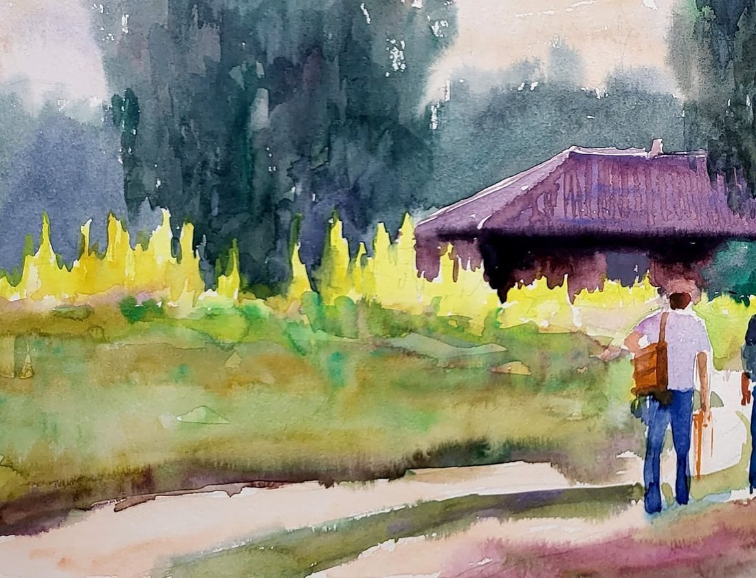 Watercolor painting After plein air Serdyuk Boris Petrovich - 4