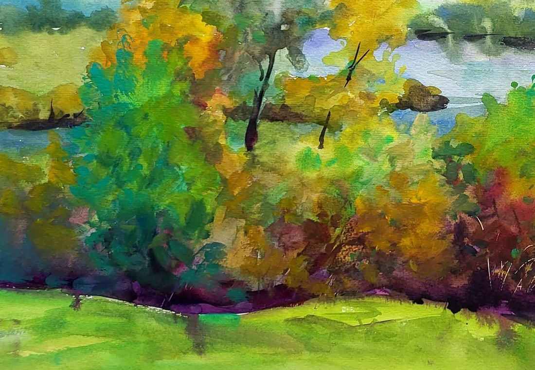 Watercolor painting The beginning of autumn Serdyuk Boris Petrovich - 4