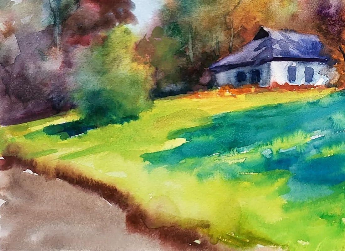 Watercolor painting Sunny autumn Serdyuk Boris Petrovich - 4