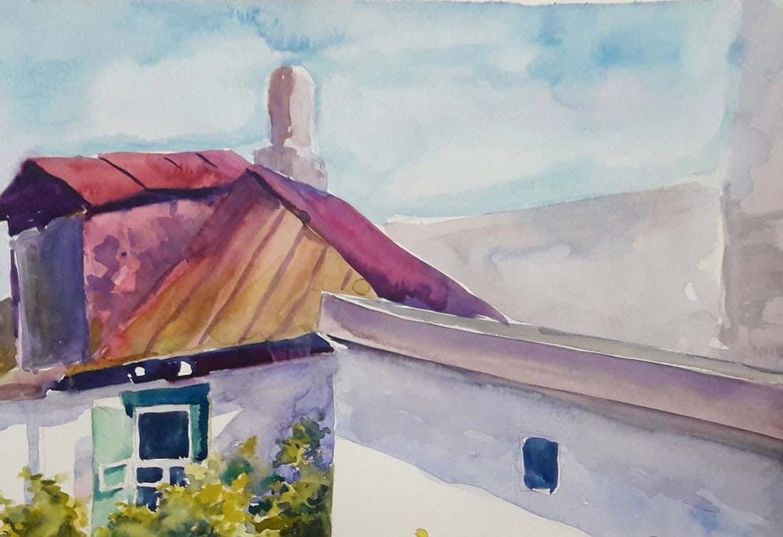 Watercolor painting An old house Serdyuk Boris Petrovich - 3