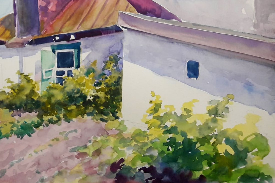 Watercolor painting An old house Serdyuk Boris Petrovich - 5