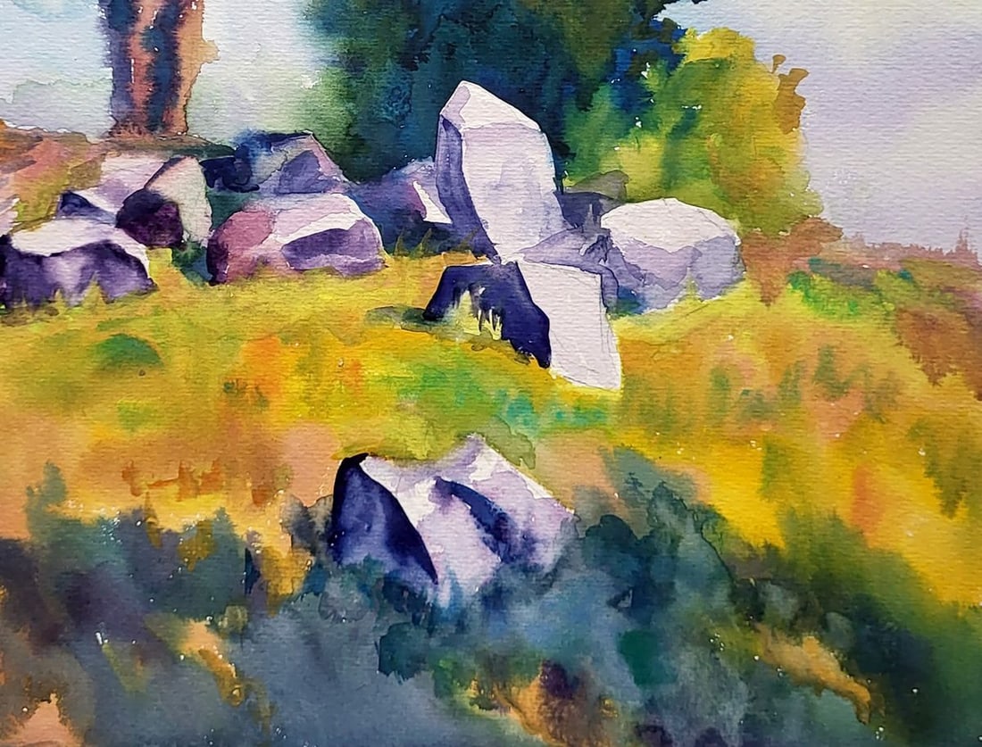 Watercolor painting The slopes of the Dnieper Serdyuk Boris Petrovich - 5