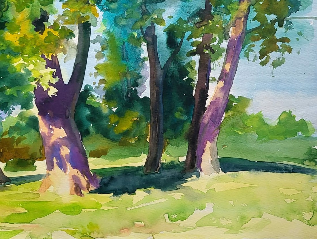 Watercolor painting Poplars Serdyuk Boris Petrovich - 5