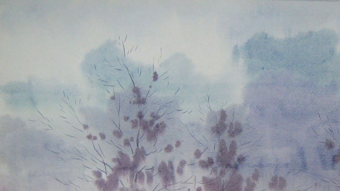Watercolor painting Rainy morning Kalebets Valery - 2