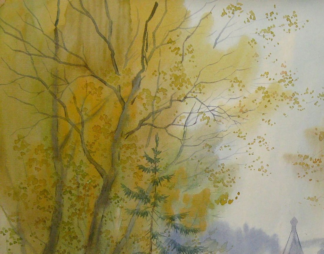 Watercolor painting October melody Kalebets Valery - 2