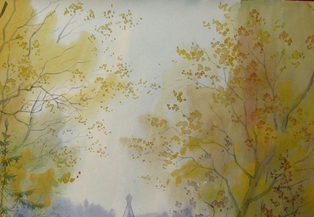 Watercolor painting October melody Kalebets Valery - 3