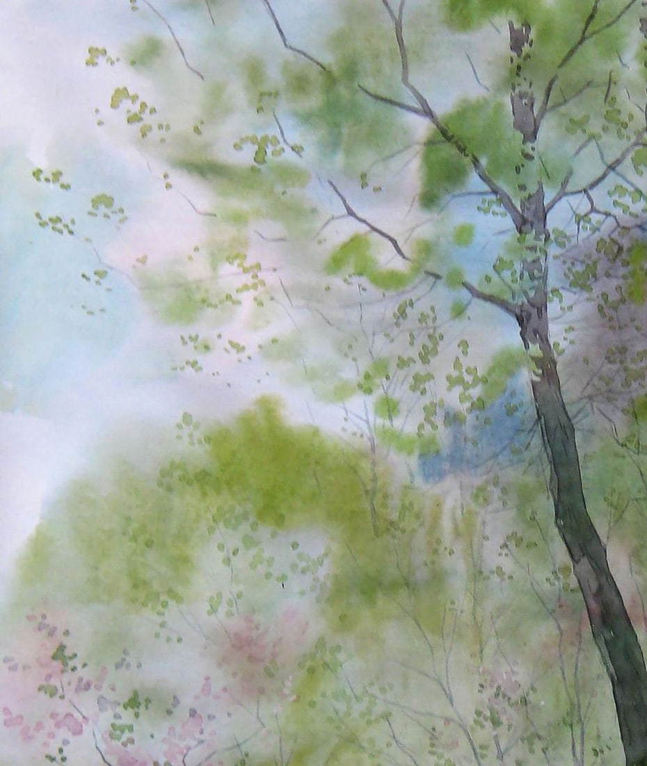 Watercolor painting April sketch Kalebets Valery - 2