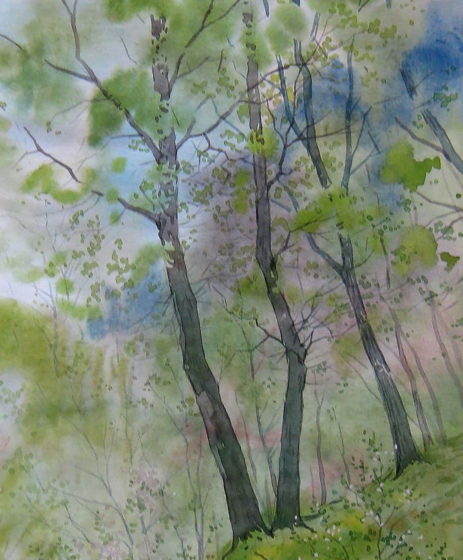 Watercolor painting April sketch Kalebets Valery - 3