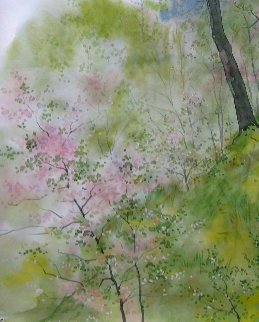 Watercolor painting April sketch Kalebets Valery - 4