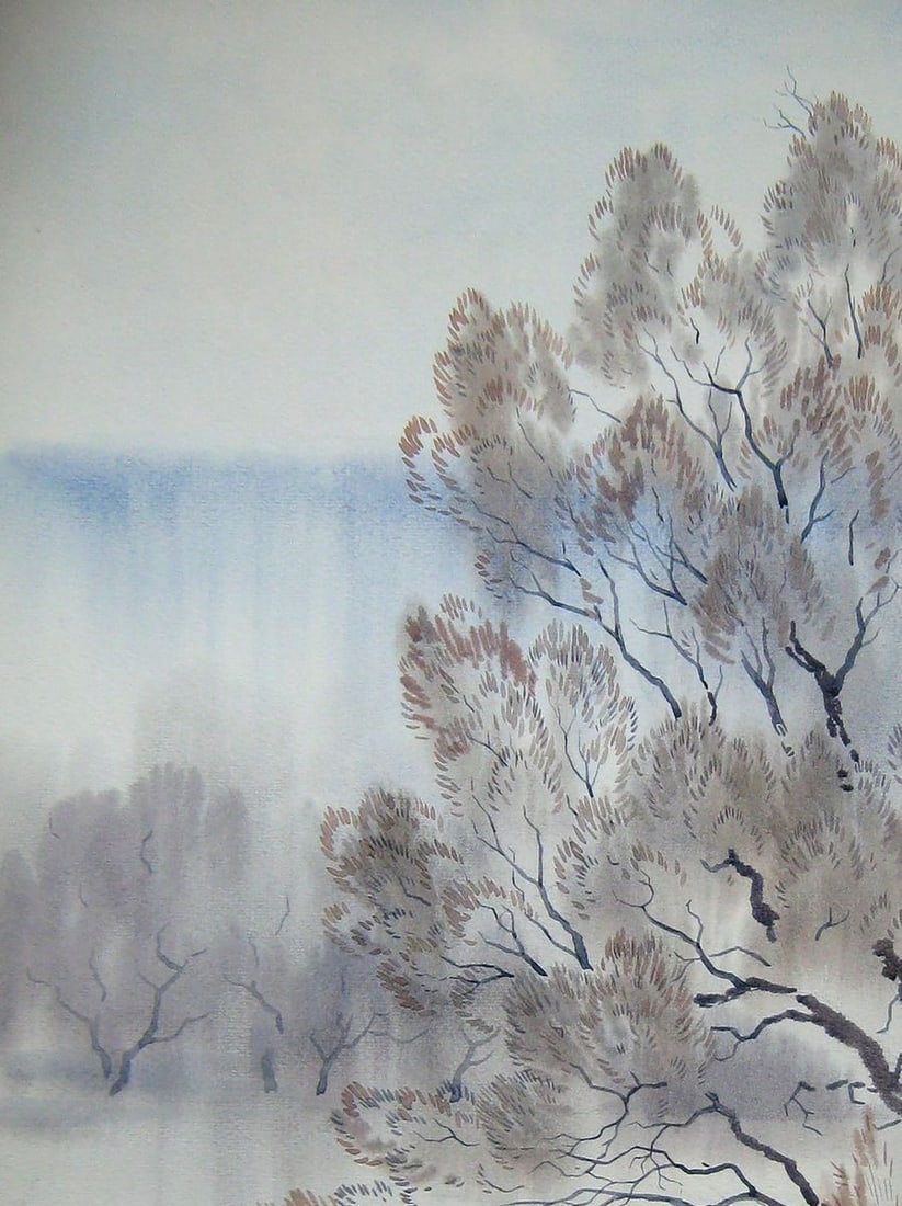 Watercolor painting In winter Kalebets Valery - 2