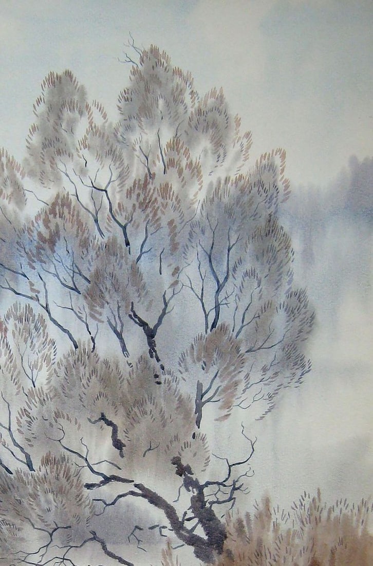 Watercolor painting In winter Kalebets Valery - 3