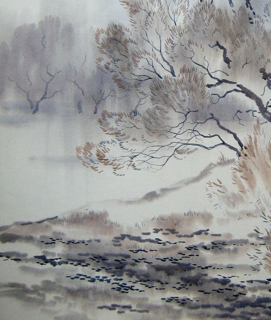 Watercolor painting In winter Kalebets Valery - 4
