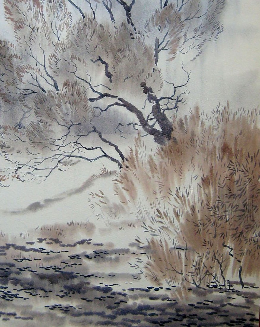Watercolor painting In winter Kalebets Valery - 5