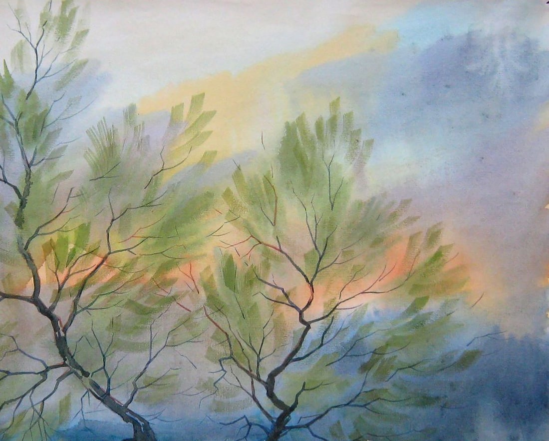 Watercolor painting Magpie Kalebets Valery - 3