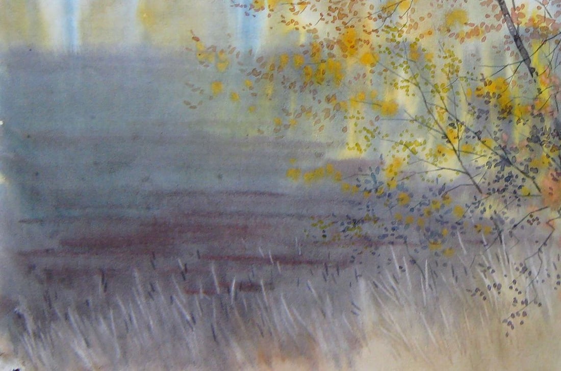 Watercolor painting October sketch Kalebets Valery - 4