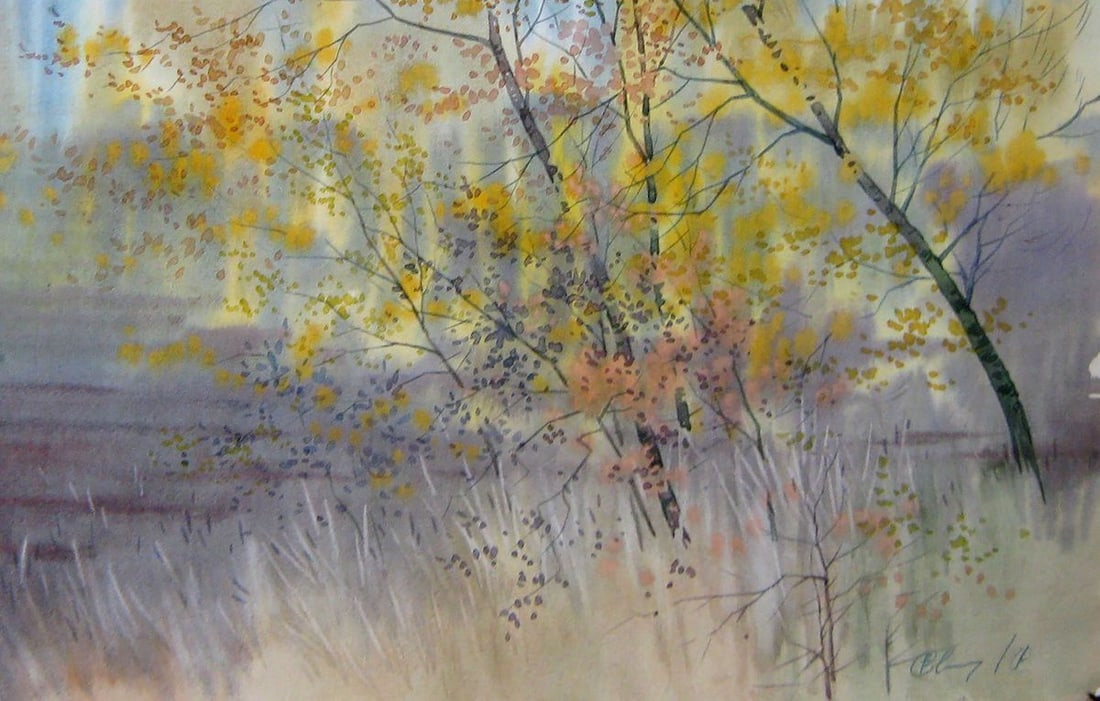 Watercolor painting October sketch Kalebets Valery - 5