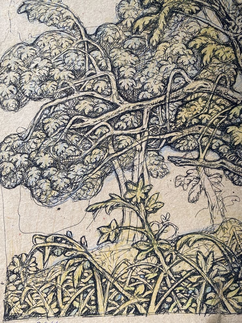 Watercolor, mascara painting Landscape Litvinov Oleg Arkad'yevich - 3