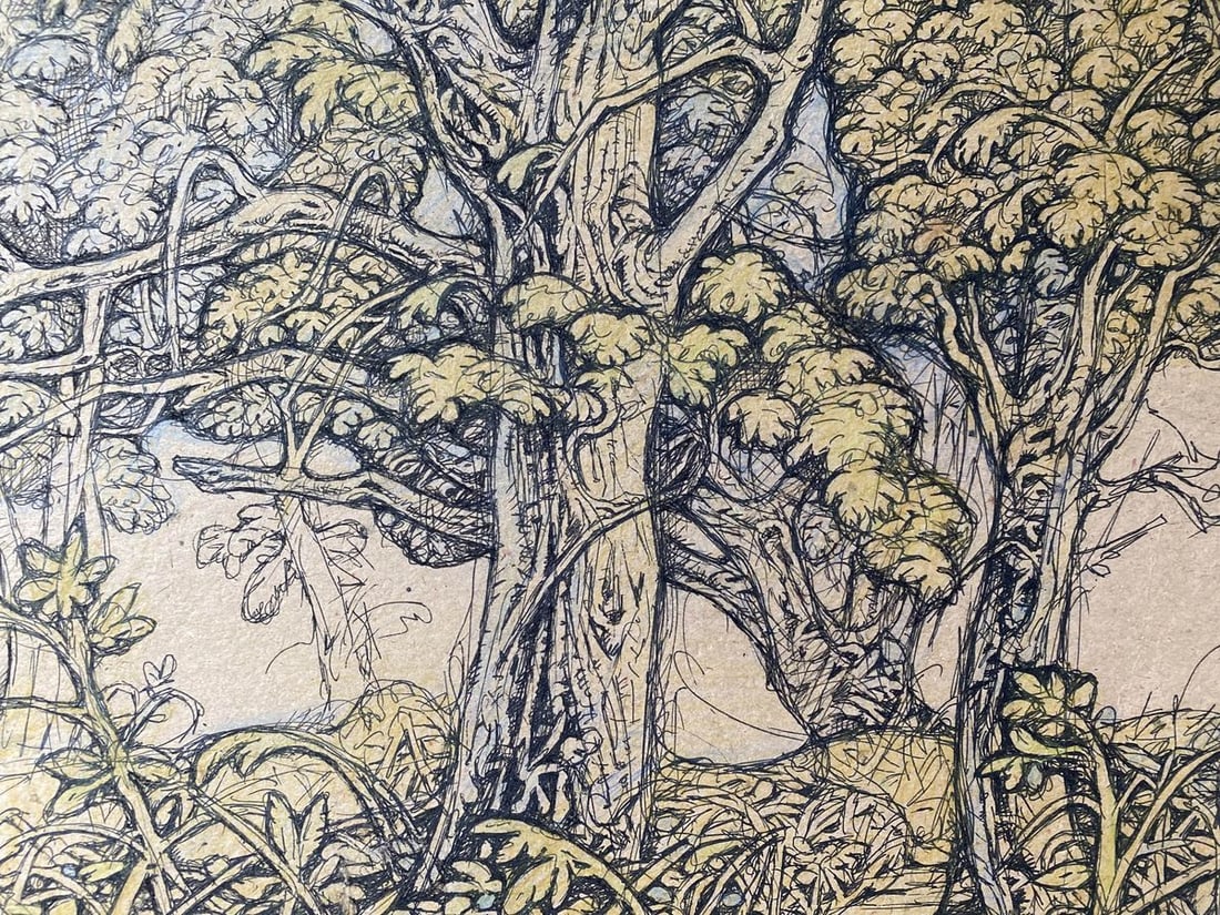 Watercolor, mascara painting Landscape Litvinov Oleg Arkad'yevich - 4