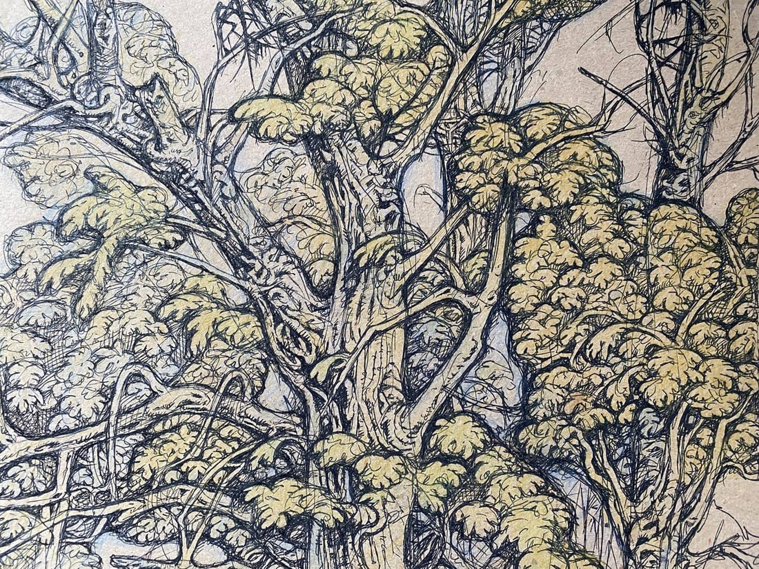 Watercolor, mascara painting Landscape Litvinov Oleg Arkad'yevich - 6