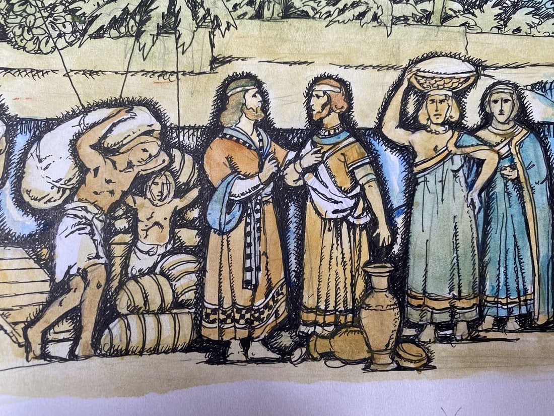 Watercolor,mascara, painting Fairing Russia Litvinov Oleg Arkad'yevich - 6