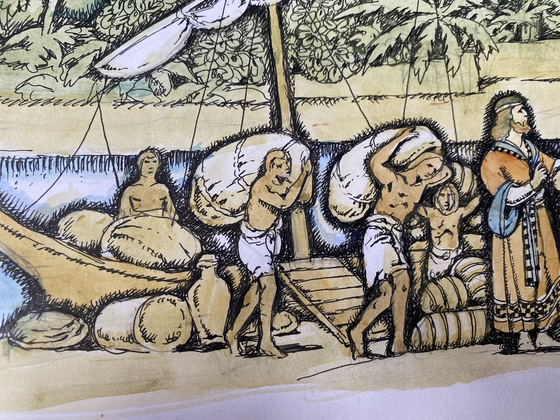 Watercolor,mascara, painting Fairing Russia Litvinov Oleg Arkad'yevich - 7