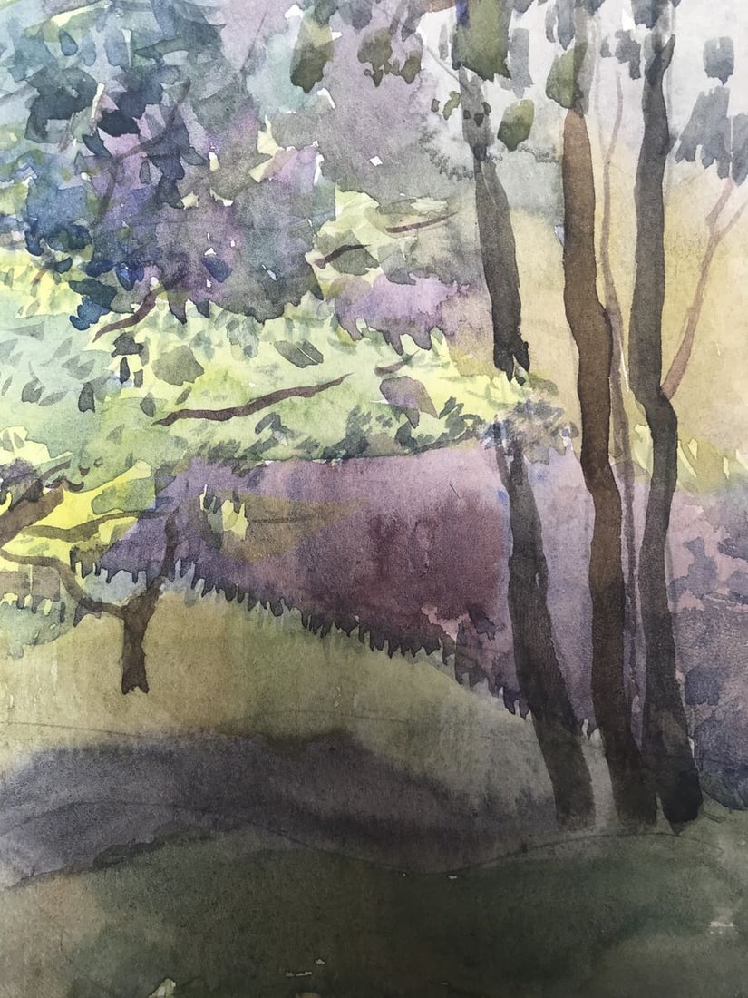 Watercolor painting In forests Wihyrovskii Victor - 10