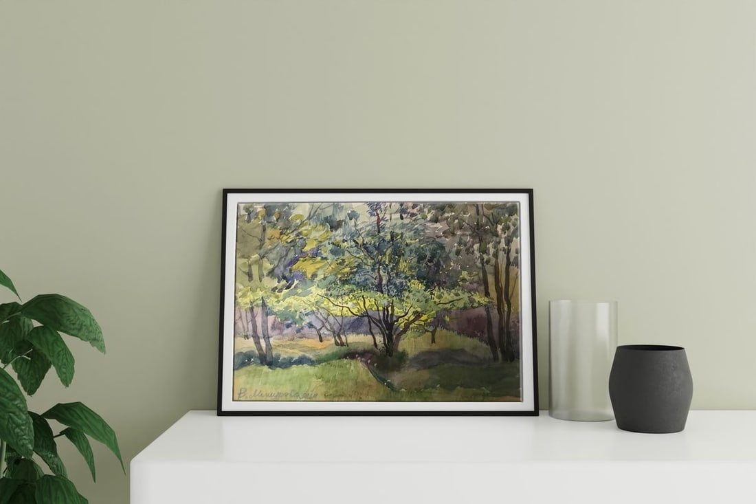 Watercolor painting In forests Wihyrovskii Victor - 2