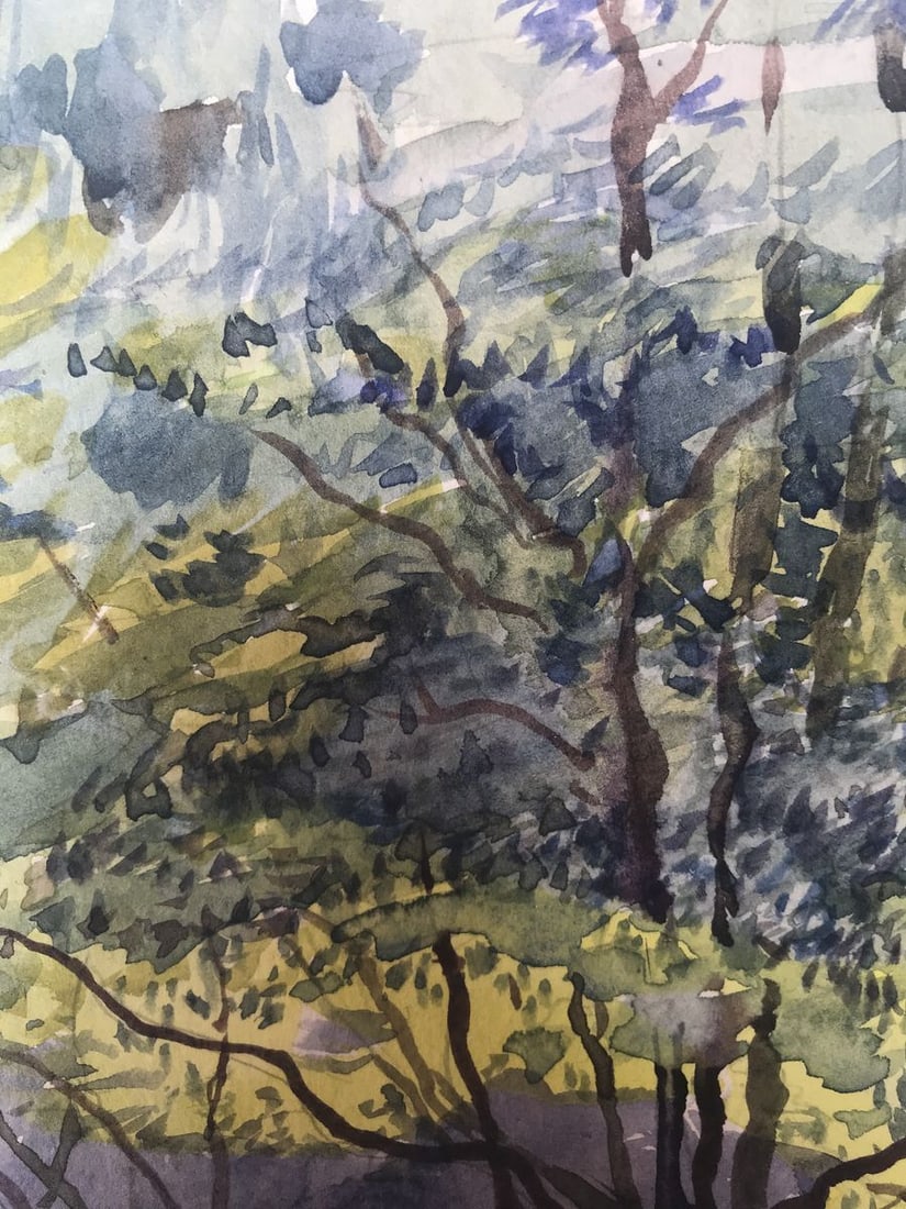 Watercolor painting In forests Wihyrovskii Victor - 6