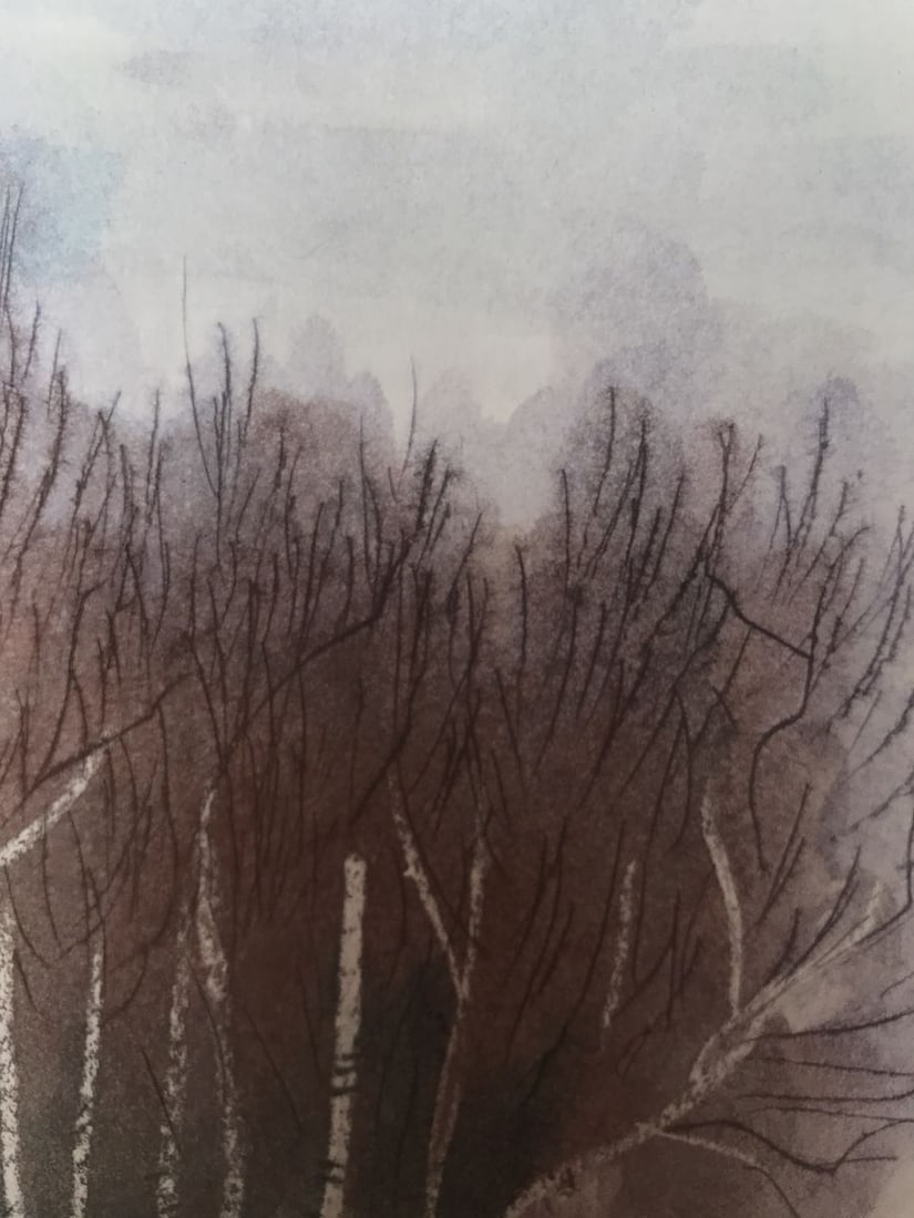 Watercolor painting Autumn came Unknown artist - 6