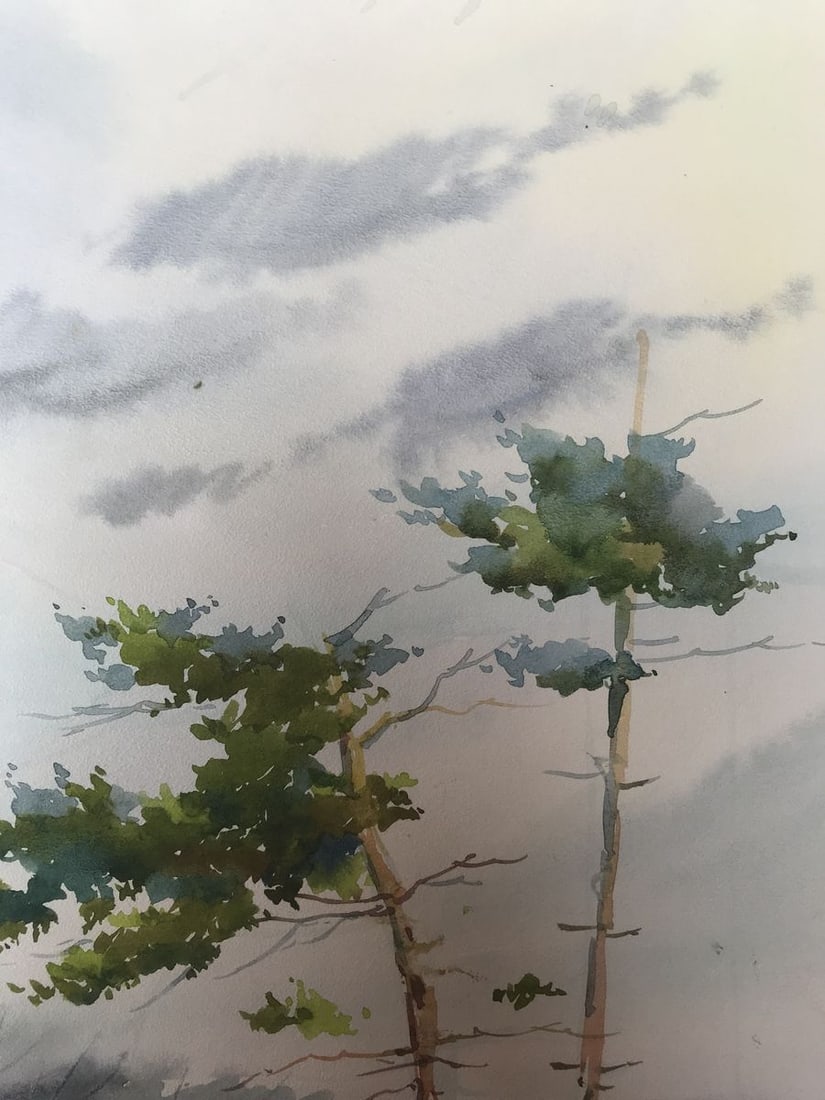 Watercolor painting Rainy day Unknown artist - 5