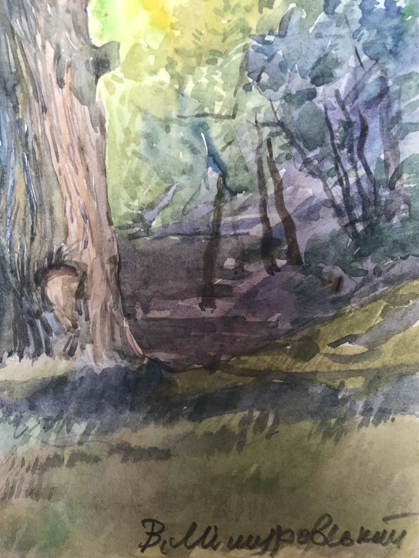 Watercolor painting Once upon a time in the forest Wihyrovskii Victor - 10
