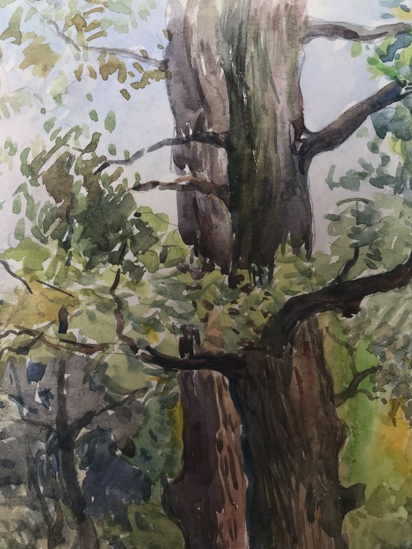 Watercolor painting Once upon a time in the forest Wihyrovskii Victor - 4