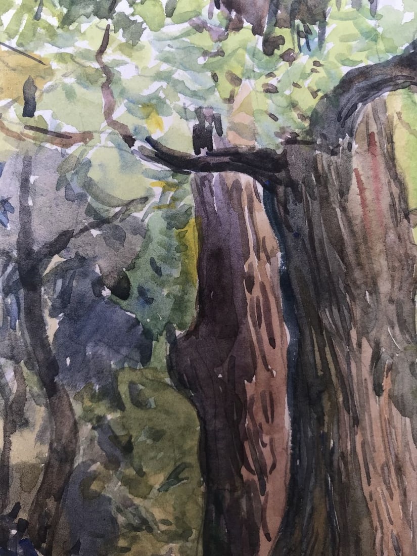 Watercolor painting Once upon a time in the forest Wihyrovskii Victor - 6