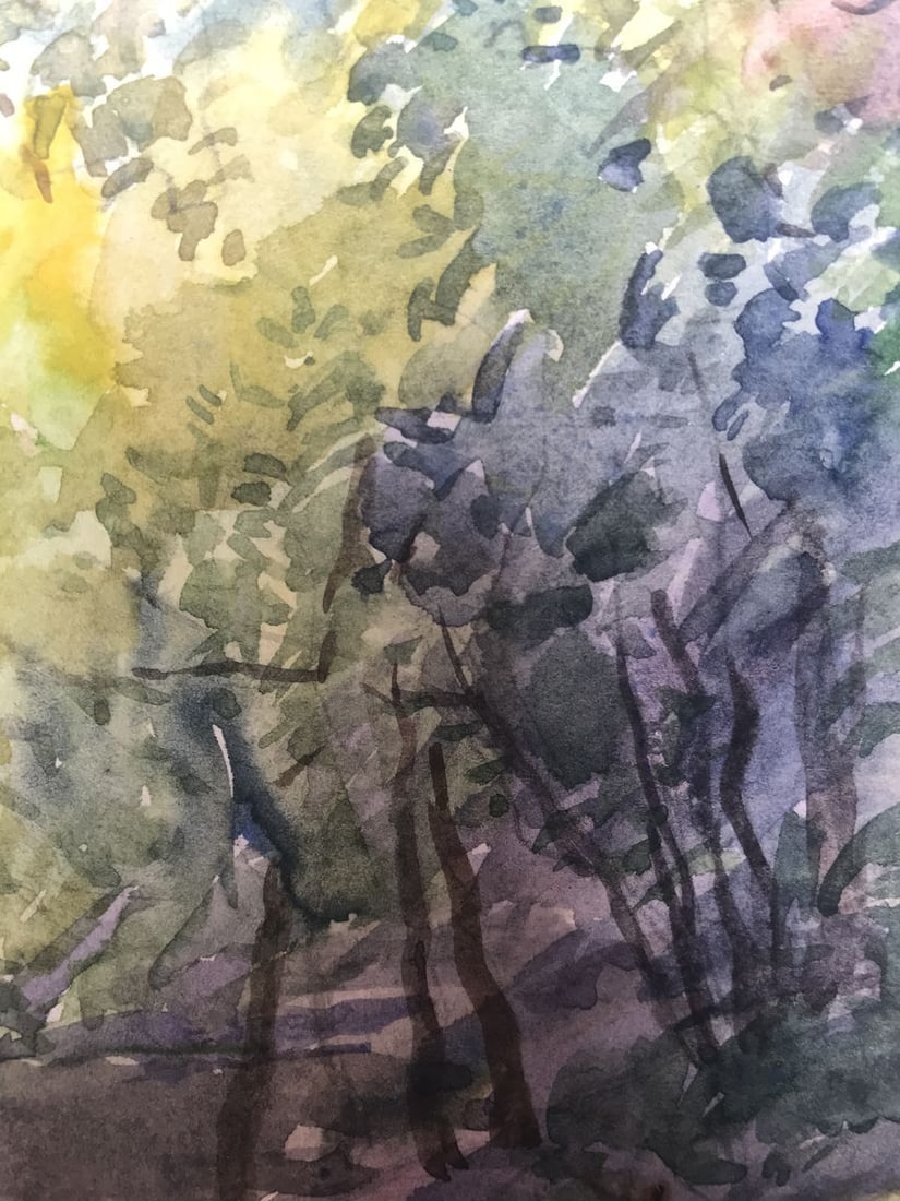 Watercolor painting Once upon a time in the forest Wihyrovskii Victor - 8