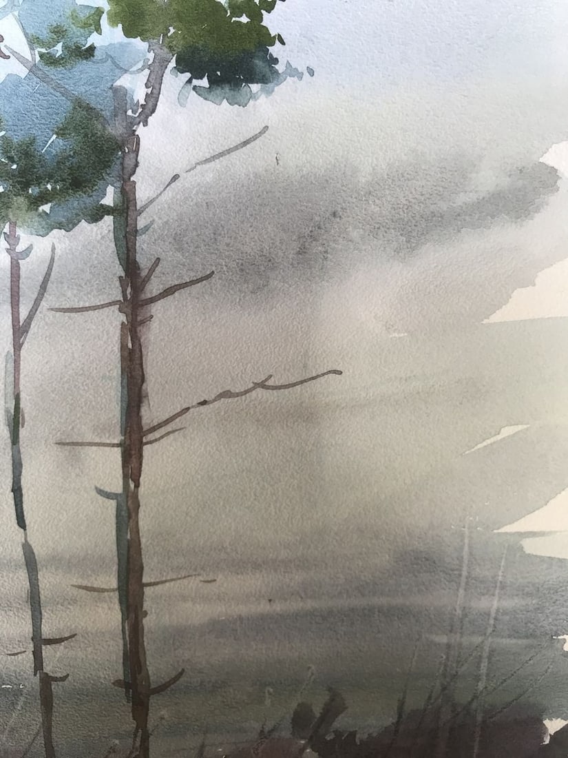 Watercolor painting After the rain Unknown artist - 9