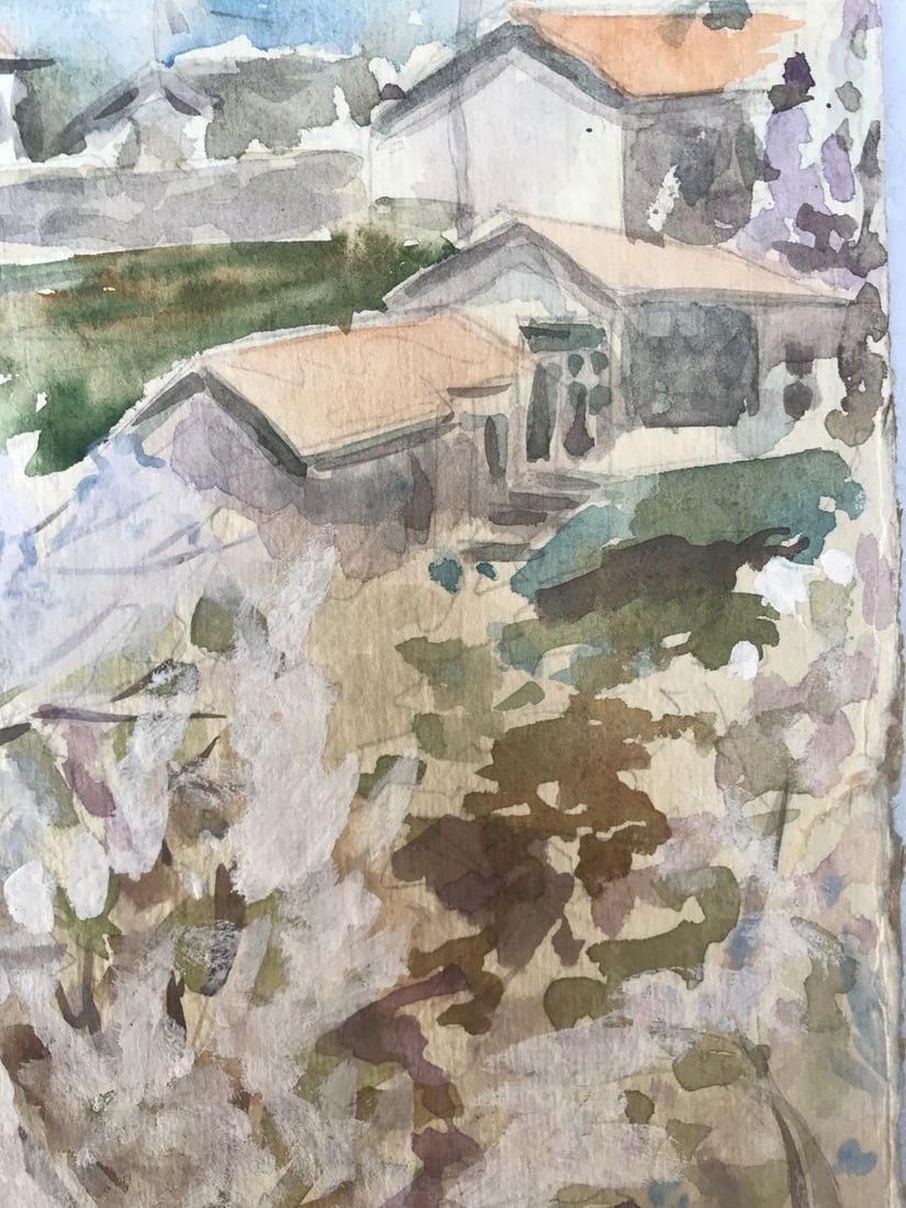 Watercolor painting Trees bloom Unknown artist - 6