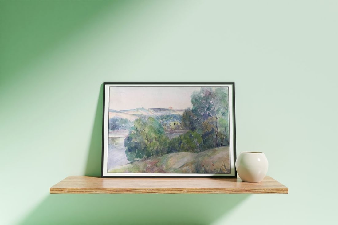 Watercolor painting Rainy day Unknown artist - 3