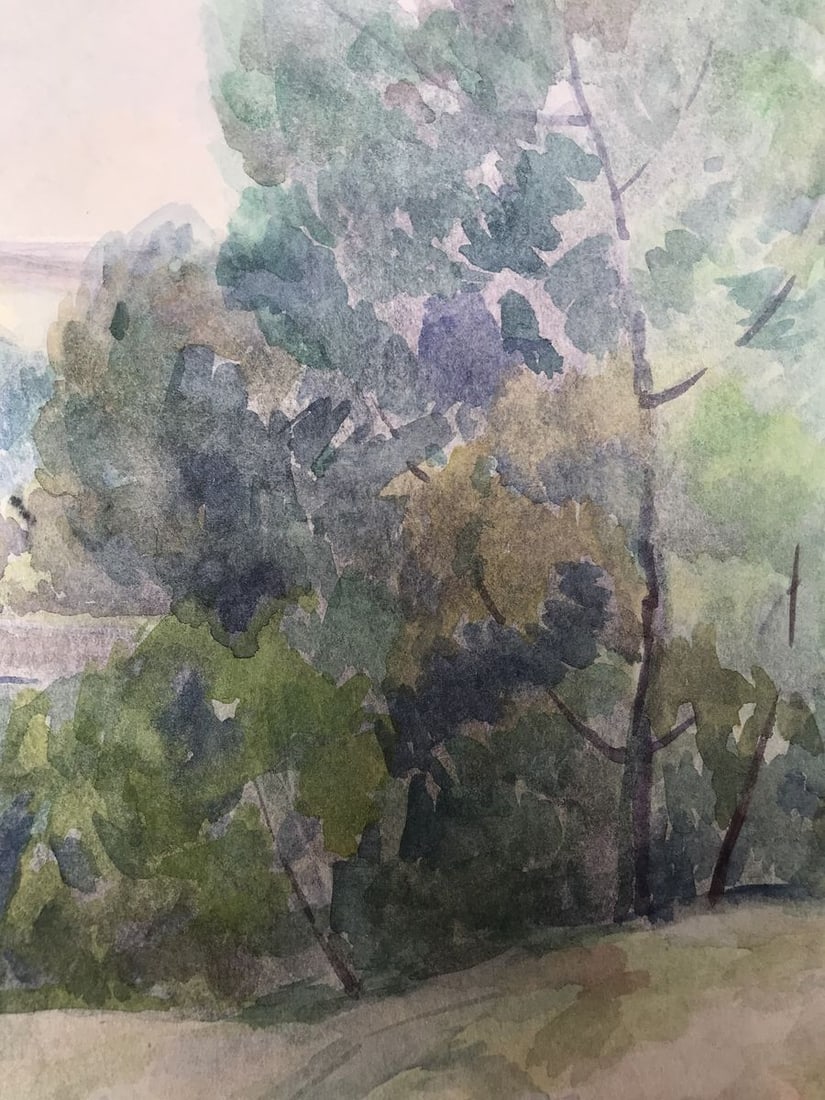 Watercolor painting Rainy day Unknown artist - 9