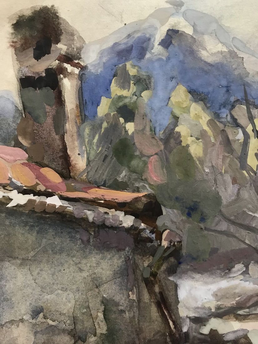 Watercolor painting Urban landscape Maksyuta O. - 4