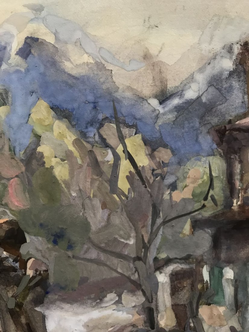 Watercolor painting Urban landscape Maksyuta O. - 6