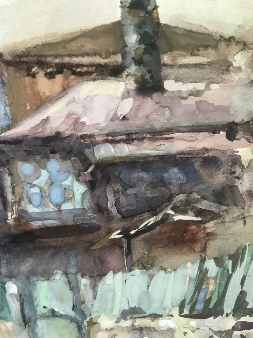 Watercolor painting Urban landscape Maksyuta O. - 9