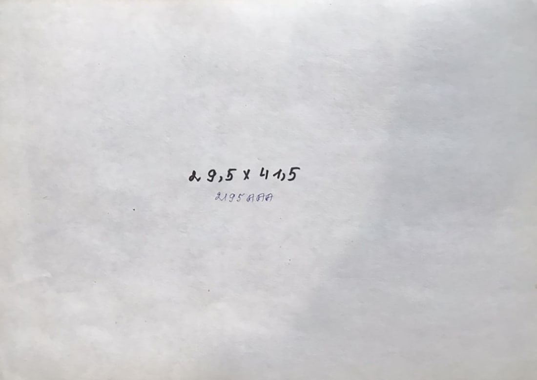 Watercolor painting Poppy field Unknown artist - 11