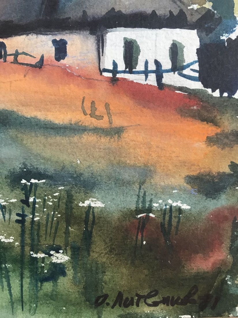 Watercolor painting House on the outskirts Alexander Arkadievich Litvinov - 10