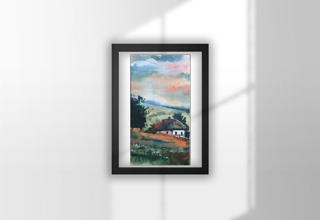 Watercolor painting House on the outskirts Alexander Arkadievich Litvinov - 2