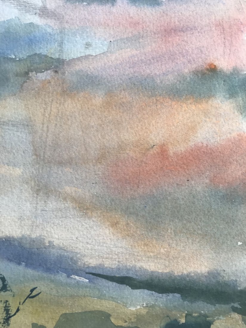 Watercolor painting House on the outskirts Alexander Arkadievich Litvinov - 5