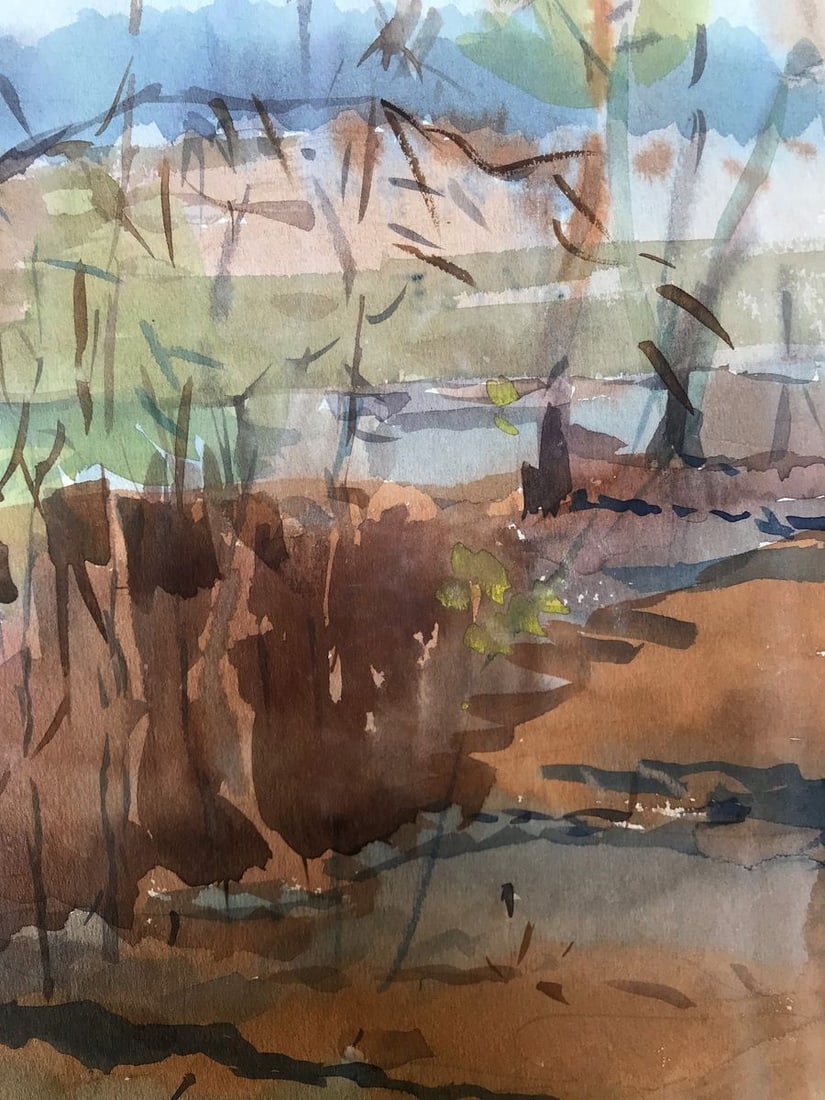 Watercolor painting Autumn day Litvinov Oleg Arkad'yevich - 10