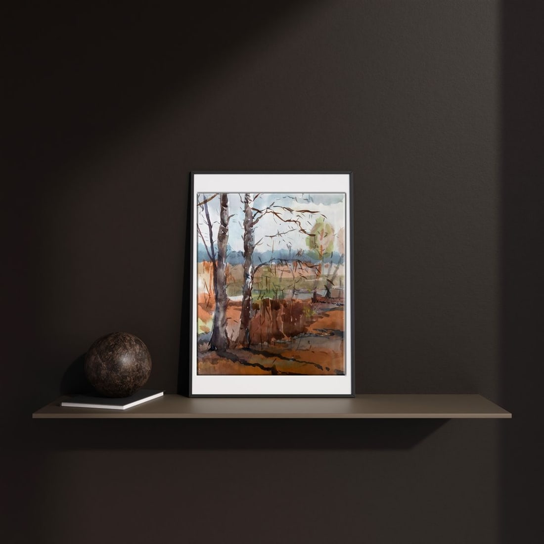 Watercolor painting Autumn day Litvinov Oleg Arkad'yevich - 3