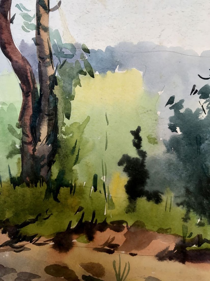 Watercolor painting Path to the forest Litvinov Oleg Arkad'yevich - 10