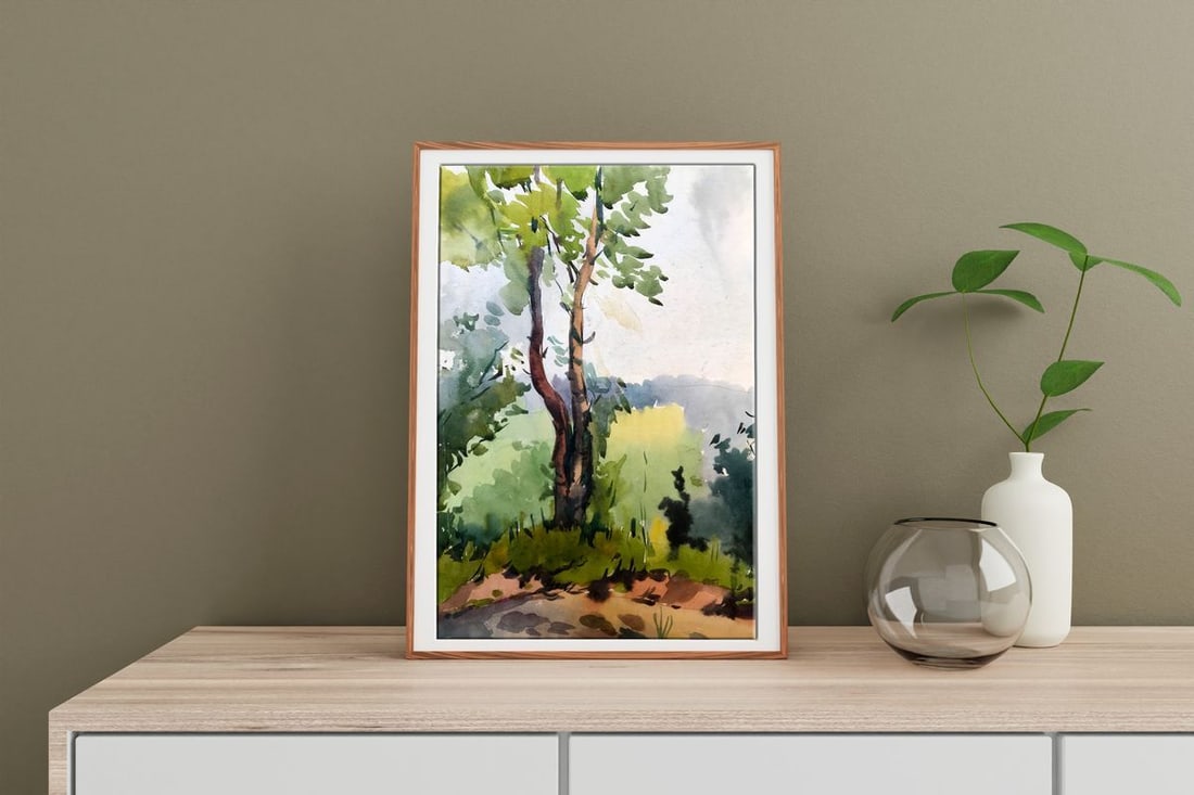 Watercolor painting Path to the forest Litvinov Oleg Arkad'yevich - 2